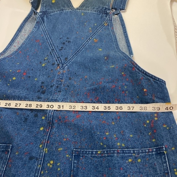 APC PAINT SPLATTERED DUNGAREE, WITH ADJUSTABLE STRAPS. WAIST-41,HIP-45 - Picture 9 of 16